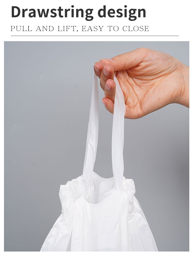 drawstring plastic laundry bag