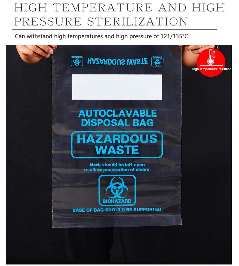 transparent medical waste bag