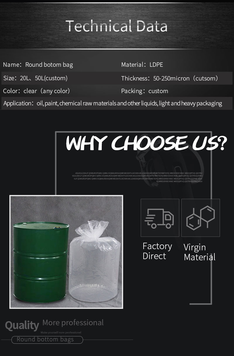 PE round bottom bags